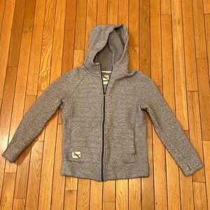 Tracksmith wool blend zip up